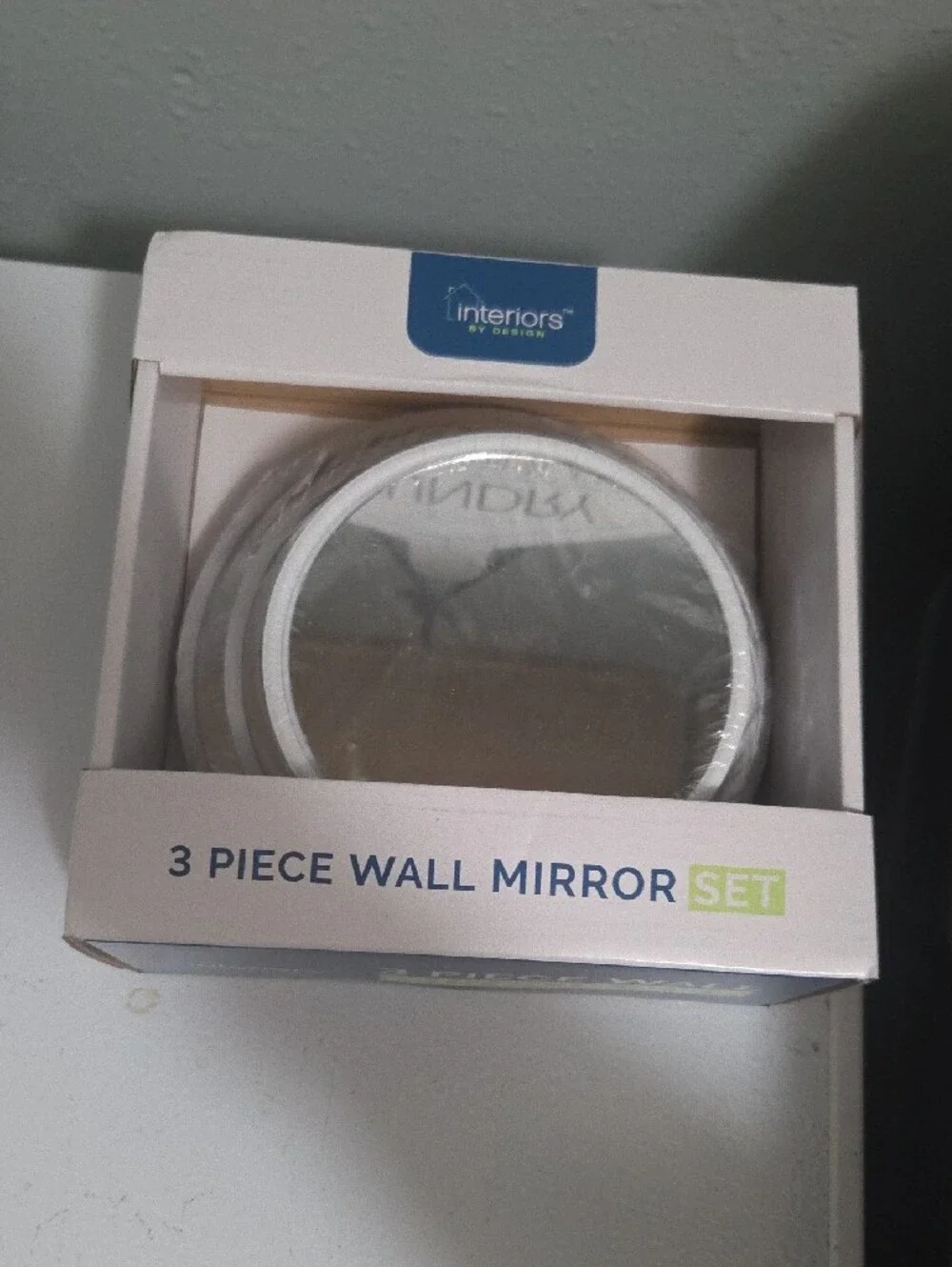 Interiors by Design 3-Piece Round Wall Mirror Set - White